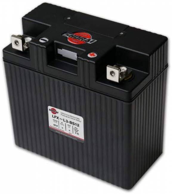 Shorai LFX36L3-BS12 Extreme Rate Lithium Iron Powersports Battery