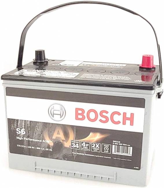 Bosch S6521B S6 Flat Plate AGM Battery