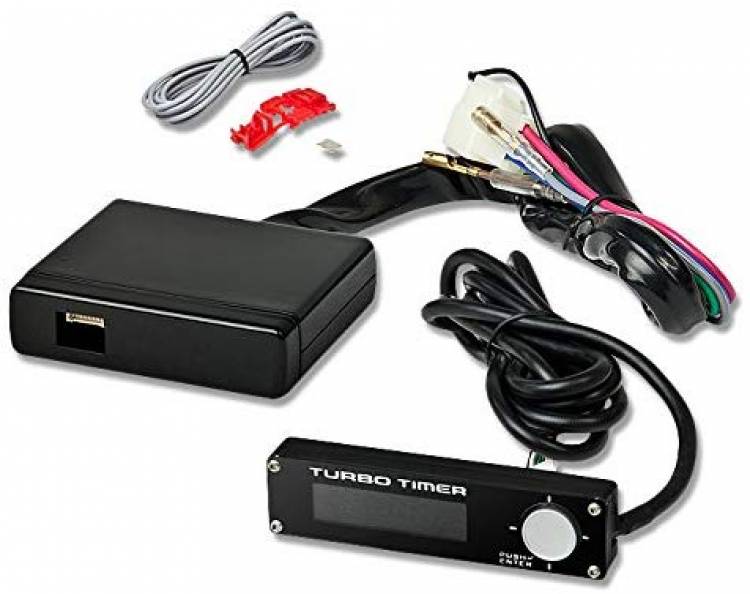 Programmable Universal Box Style LED Digital Display Voltage Turbo Timer (Black)