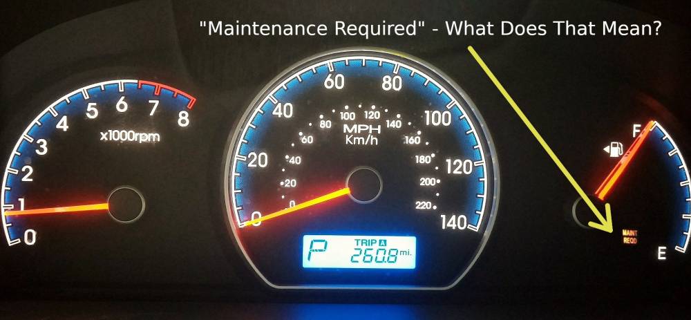 What Does “Maintenance Required” Mean On A Car?