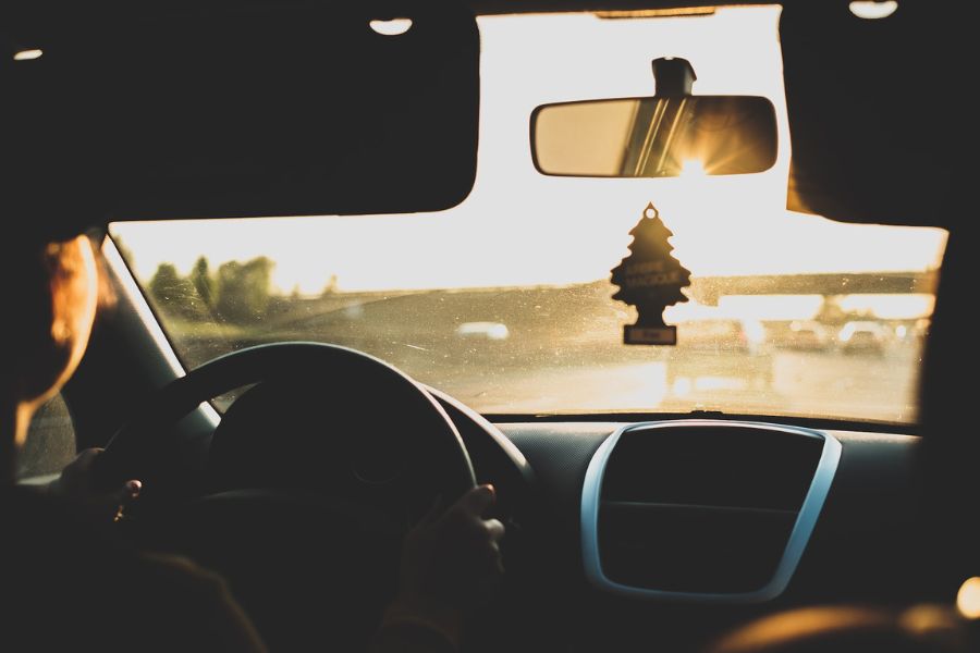 is it illegal to hang things from your car mirror